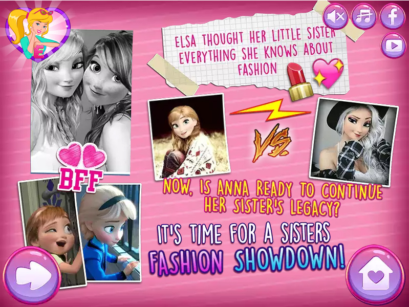 Elsa vs Anna: Fashion Showdown em Jogos na Internet