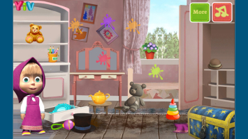 Masha and the Bear Cleaning Game - screenshot 1