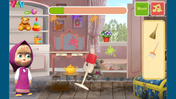 Masha and the Bear Cleaning Game - screenshot 2