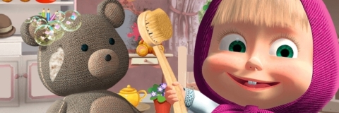 Masha and the Bear Cleaning Game