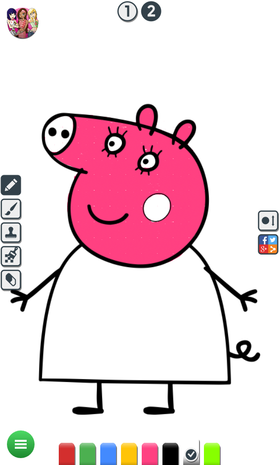 Desenho da Peppa Pig Português Brasil, Jogo de Pintar Desenhos animados