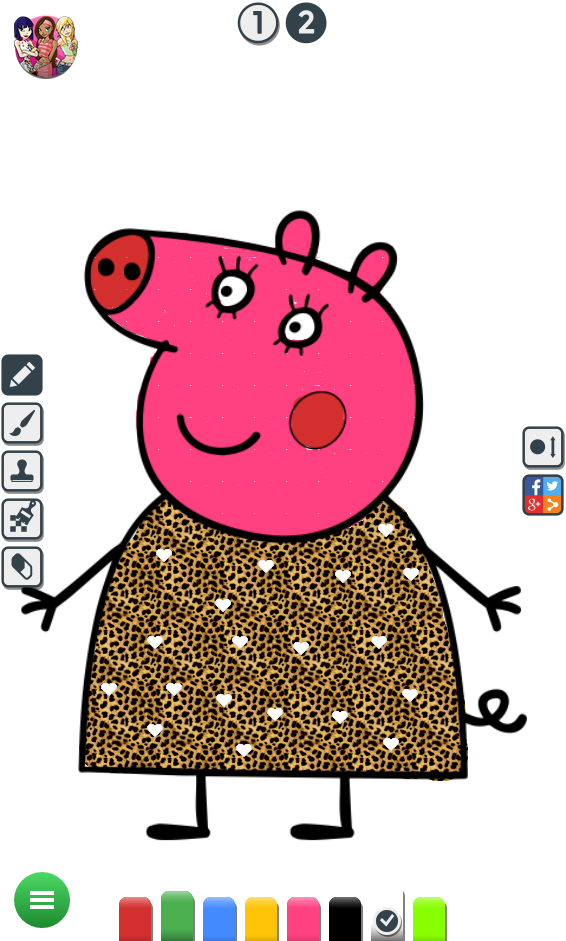 Peppa Pig Jogo de Pintar Online 🌟 Peppa Pig Desenhar e Colorir 🌟 Peppa  Pig Jogo~Gratis 