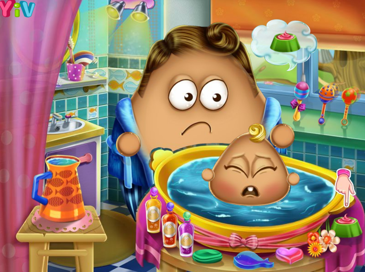 Jogo Pou Baby Bathing no Jogos 360